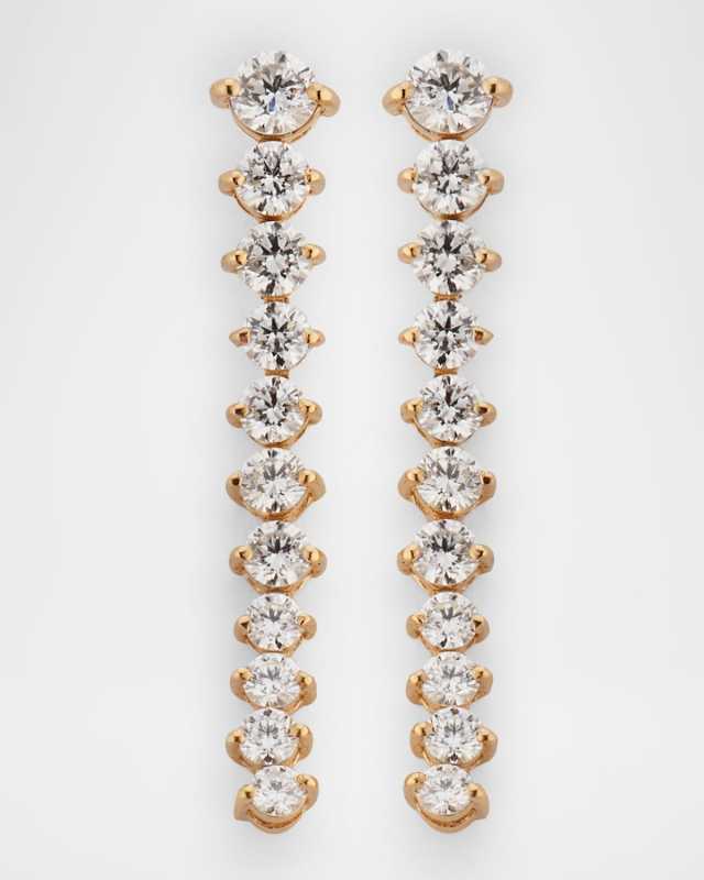 Flawless Tennis Linear Diamond Ear Crawlers